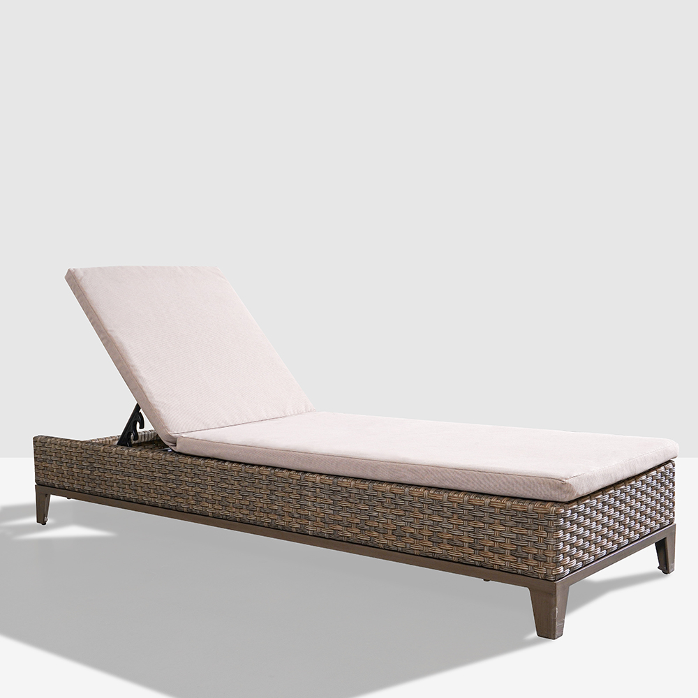 ORLANDO alu. rattan lounger