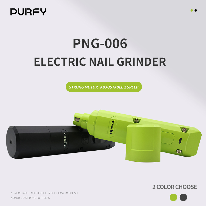 Electric Dog Nail Grinders Rechargeable USB with LED Low Noise Plastic Cat Nail Grooming Trimmers