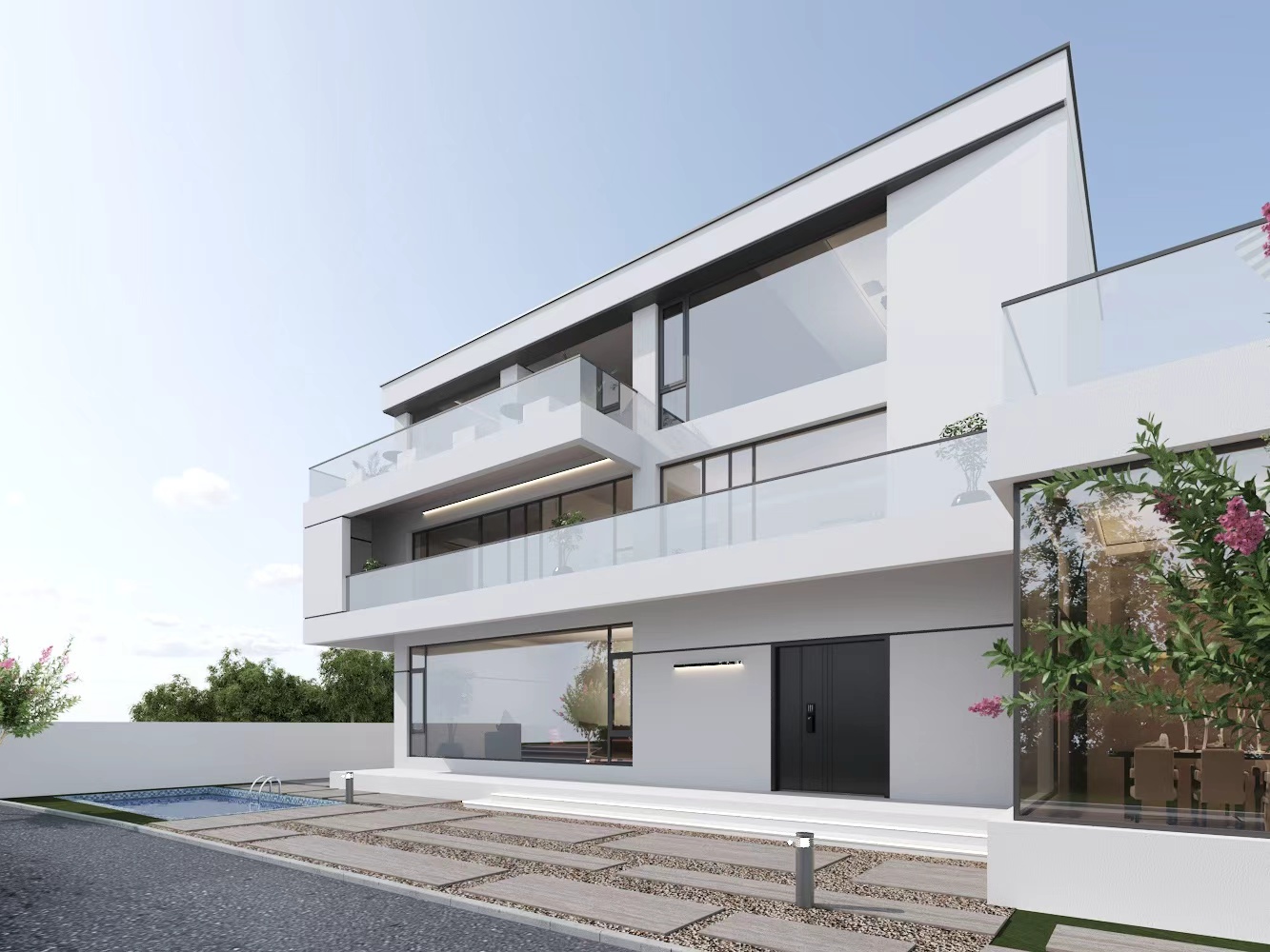 开拓者110平框外开一体窗