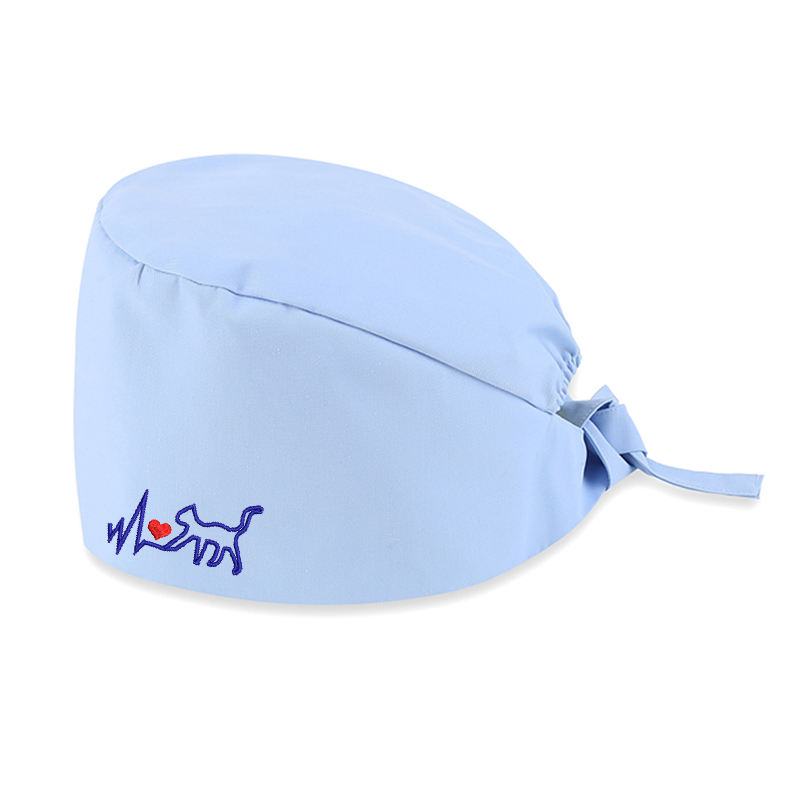 Hot sell Long hair hat, men's and women's pure cotton printed nurse hat, operating room hat, cosmetic dentist work hat YYFZ007