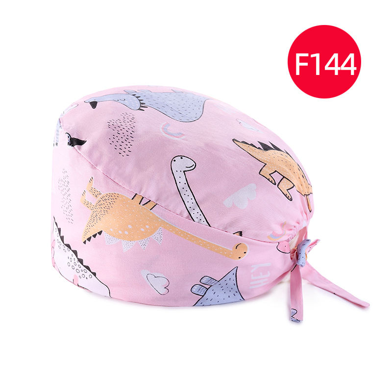 printed pure cotton nurse women's thick fluffy work dust doctor cap beauty cap manufacturer YYFZ004