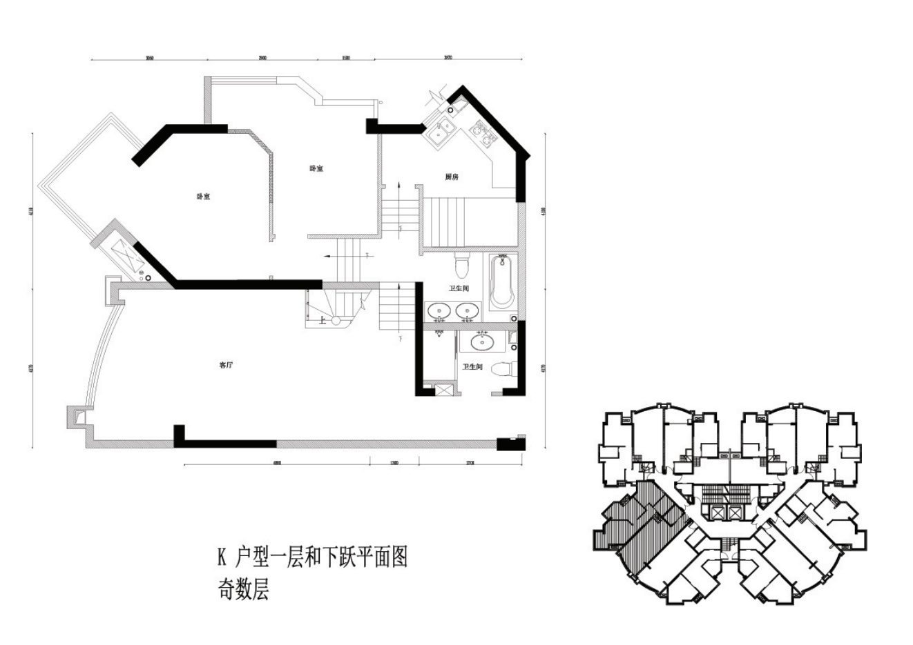 K户型下跃小别墅（房租：5000元/月）