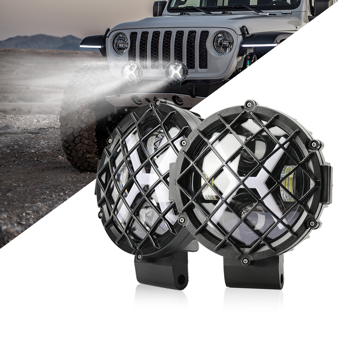 51W laser led work light 7 inch round led headlight V design led 24V work light for tractor