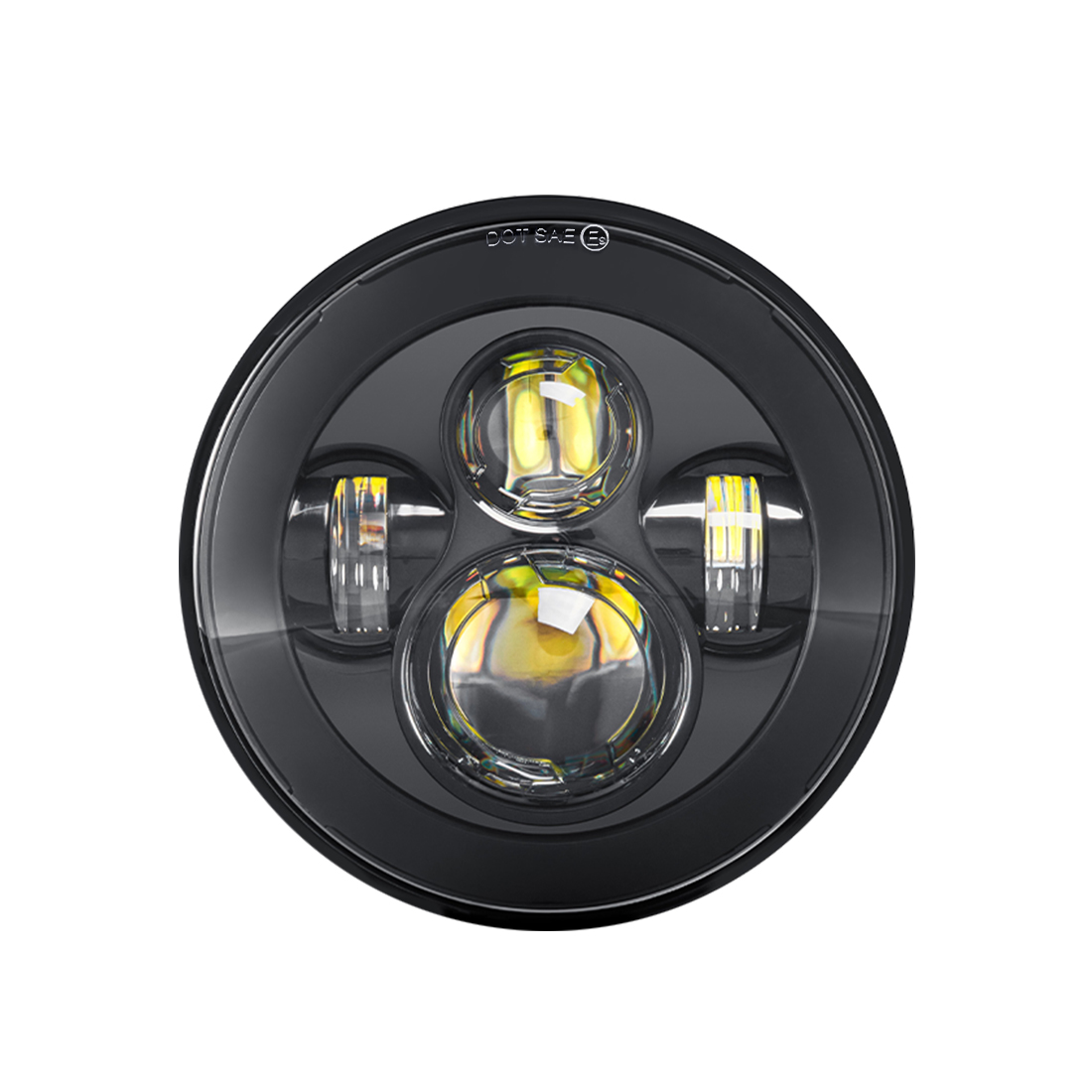 Car headlight assembly innova 3 color led round headlights for jeep wrangler 2020 headlight