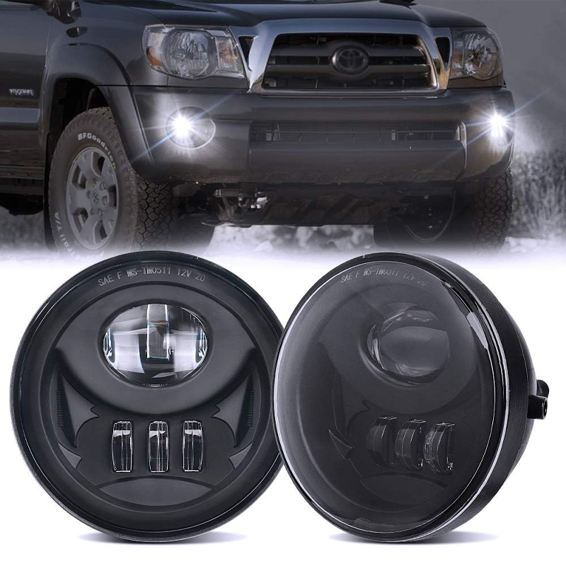 LED Fog Lights for Tacoma 2005-2011/ Tundra 2007-2013/ Solara 2004-2006/ Sequoia 2008-2015, Brighter Fog lights Driving Fog Lamp Fog Light Assembly - DOT Approved Assembly (Black)