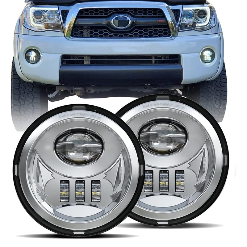 LED Fog Lights for Tacoma 2005-2011/ Tundra 2007-2013/ Solara 2004-2006/ Sequoia 2008-2015, Brighter Fog lights Driving Fog Lamp Fog Light Assembly - DOT Approved Assembly (silvery)