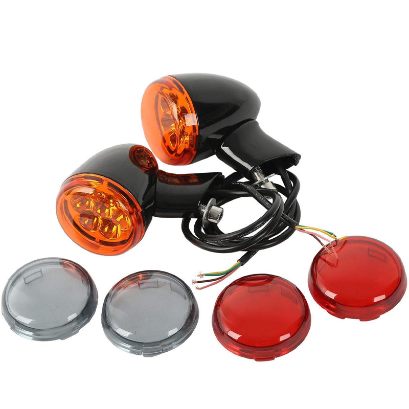 Black Bullet LED Turn Signal Indicator Fits For Harley XL 883 1200 Sportster 1992-2022