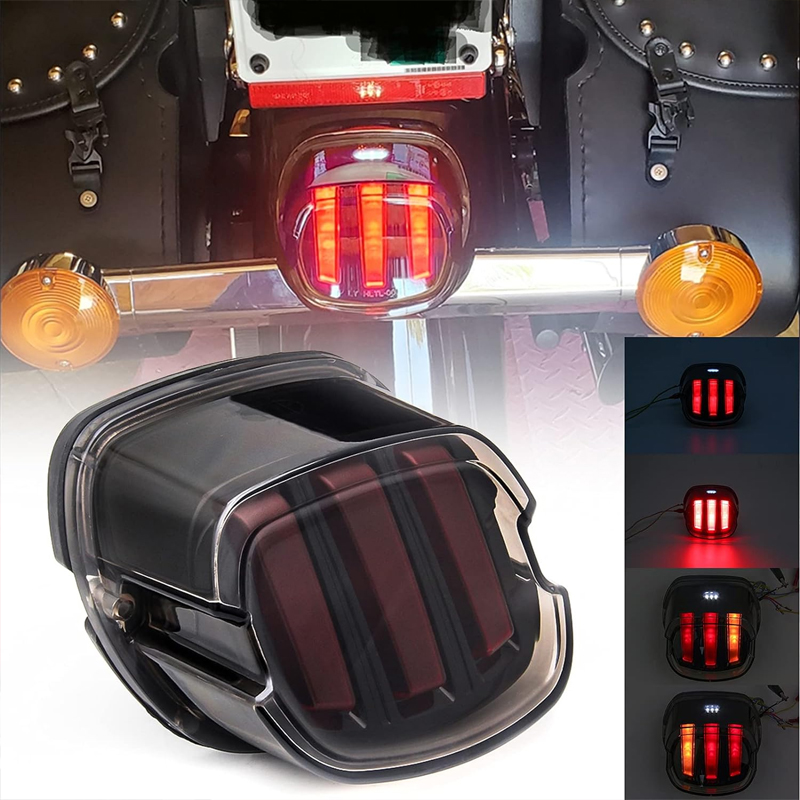 Motorcycle Led Tail Light Turn Signals Brake Rear Integrated Running License Plate Stop Lights for Sportster Dyna Softail Touring Road Glide Road King