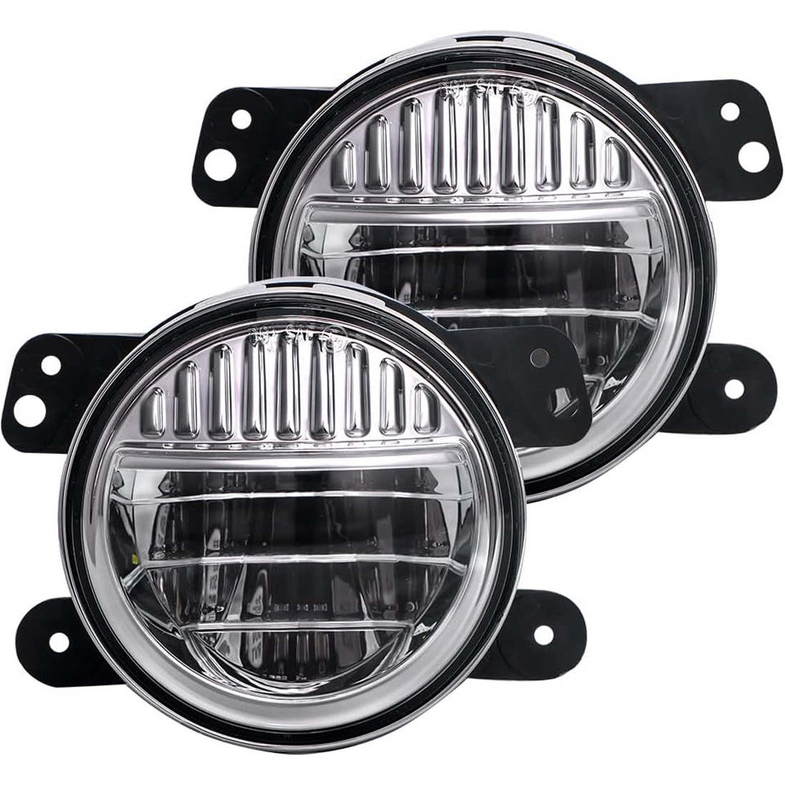 4 Inch Round LED Fog Lights Smile Design Fog Lamp Day Runing Light for JK JKU Jeep Wrangler 1997-2017 2Pcs