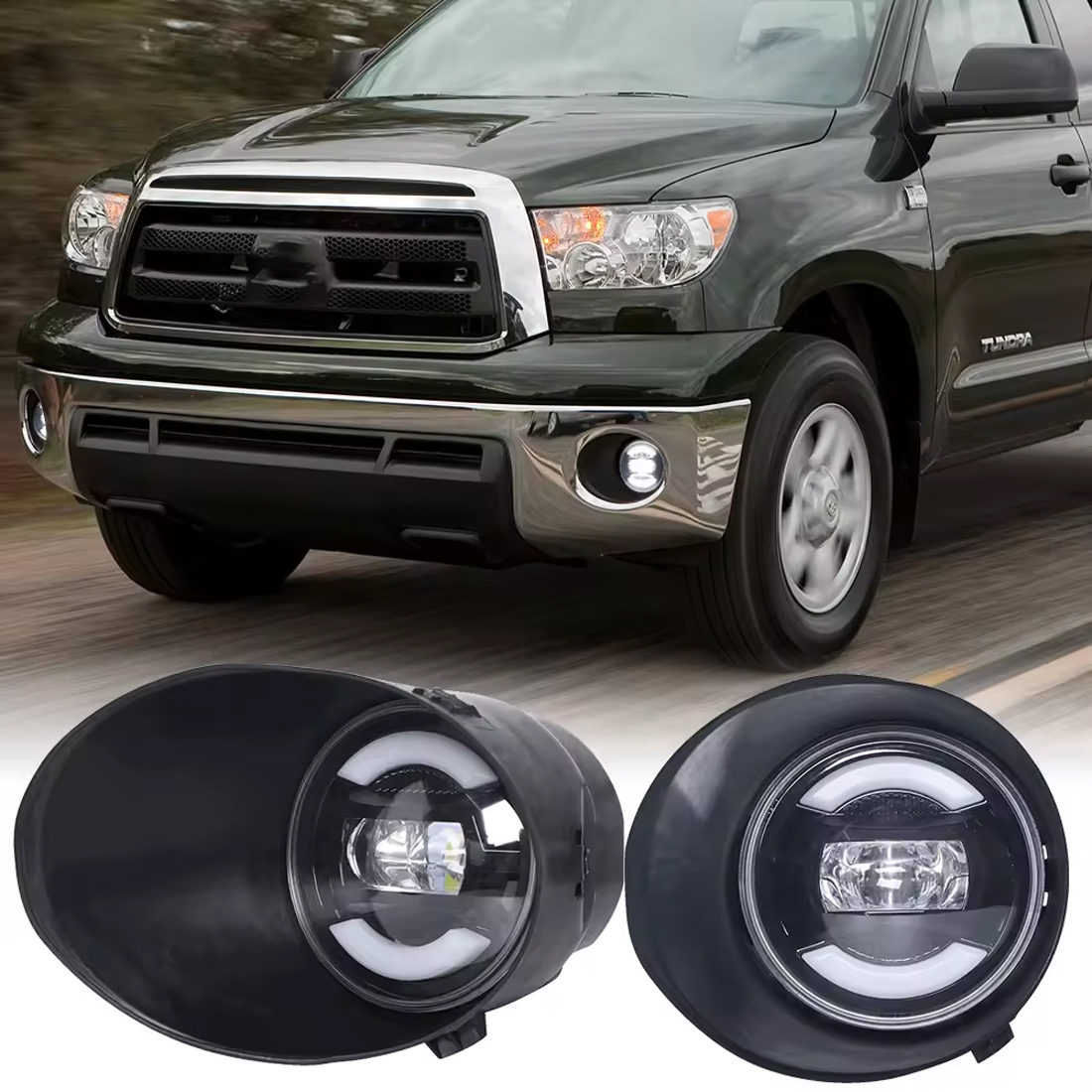 Car Accessories 2022 Fog/Driving Lights drl For Toyota 07-13 Tundra 08-11 Sequoia 2019 With Turn Signal