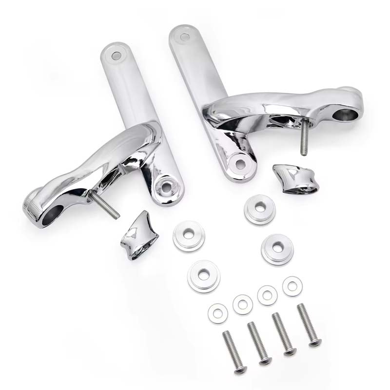 Motorcycle Chromed Axiliary Lamp Turn Signal Fog Light Brackets For Harley Davidson Touring Street Electra Glide Road king