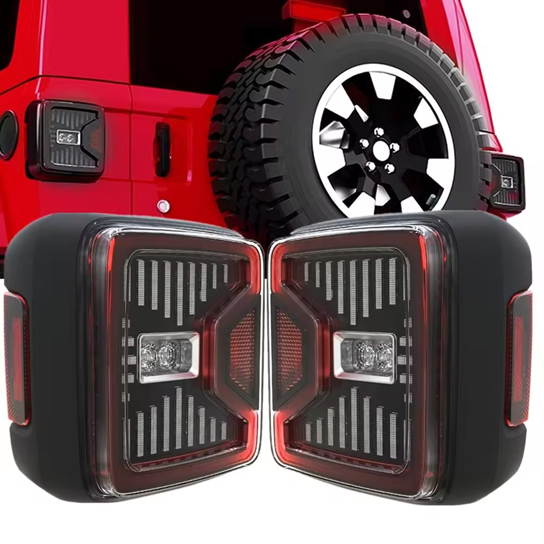 MorSun For Jeep JL accessories DOT LED Rear tail light for Jeep JL wrangler 2018+ reverse brake light assembly