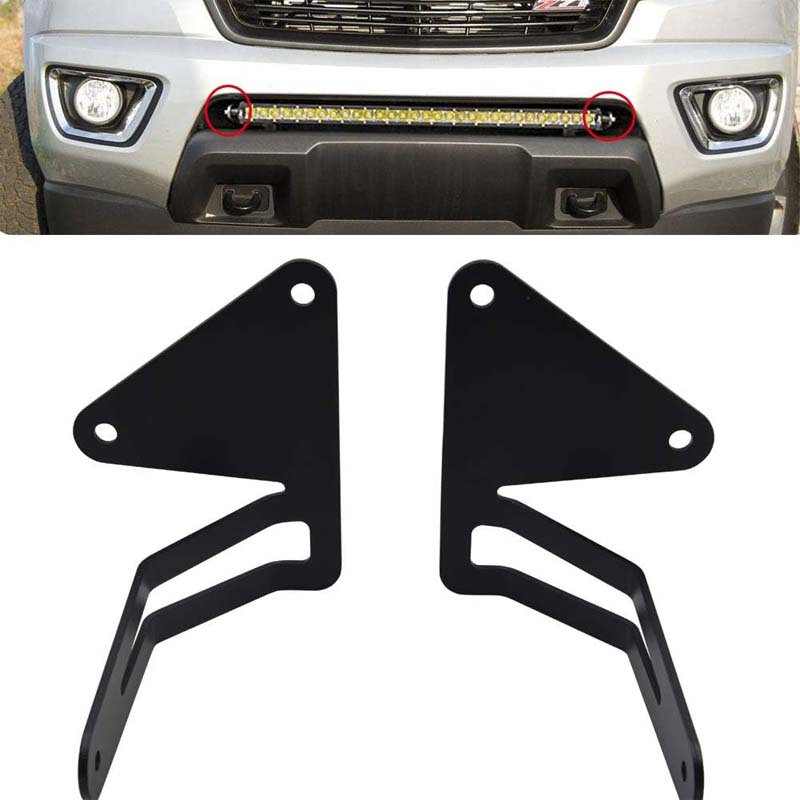 32'' LED Light Bar Hidden Bumper Mount Bracket Compatible with 2015-2022 Chevrolet Colorado 4WD 2WD 2015-2020 GMC Canyon