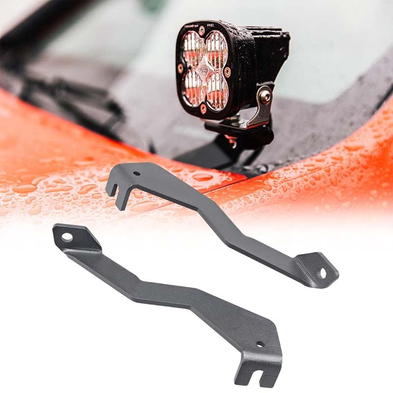Engine Hood Hinge Ditch LED Mount Brackets Cowl panel at lower windshield Fit For 2004-2014 Ford F150 & 1st Gen SVT Raptor