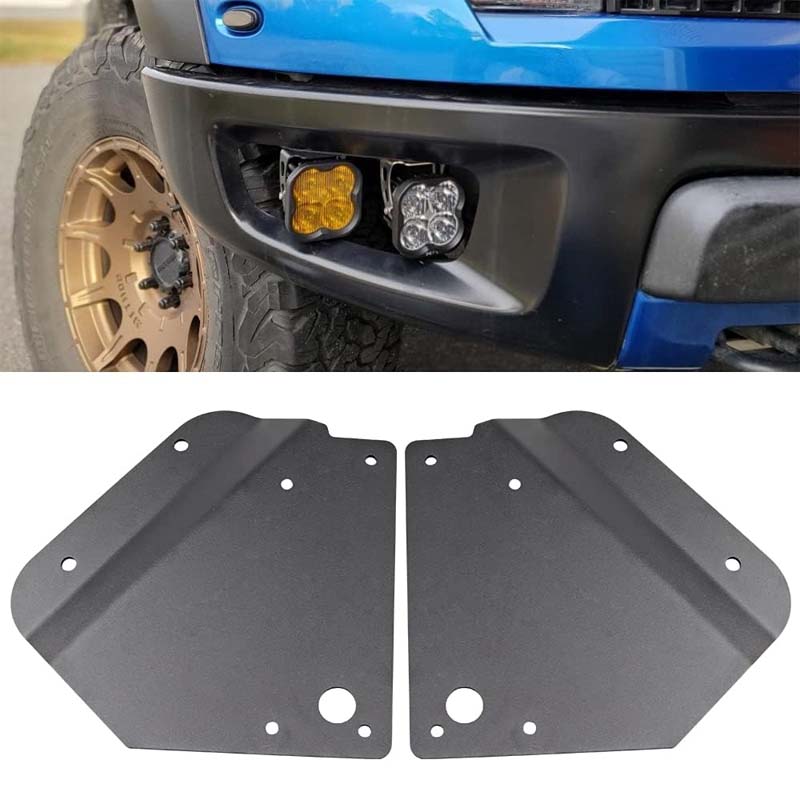 Fog Light Mounting Bracket Hidden Front Bumper Cube Light Side Light Replacement Mount Bracket Compatible with Ford F-150 Raptor 2010-2014