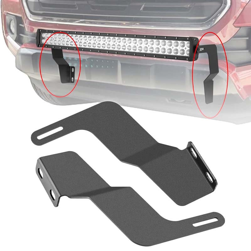 Lower Hidden Bumper Grille Mount Brackets Compatible with 32 Inch LED Light Bar Compatible with 2016-2023 Tacoma Pickup 2WD/4WD