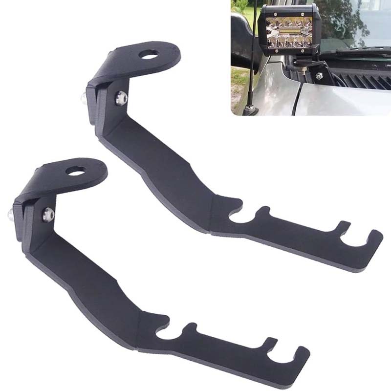 Upper Hood Ditch Side Pillar Work Led Light Pod Mount Bracket Compatible with 1995-2004 Toyota Tacoma