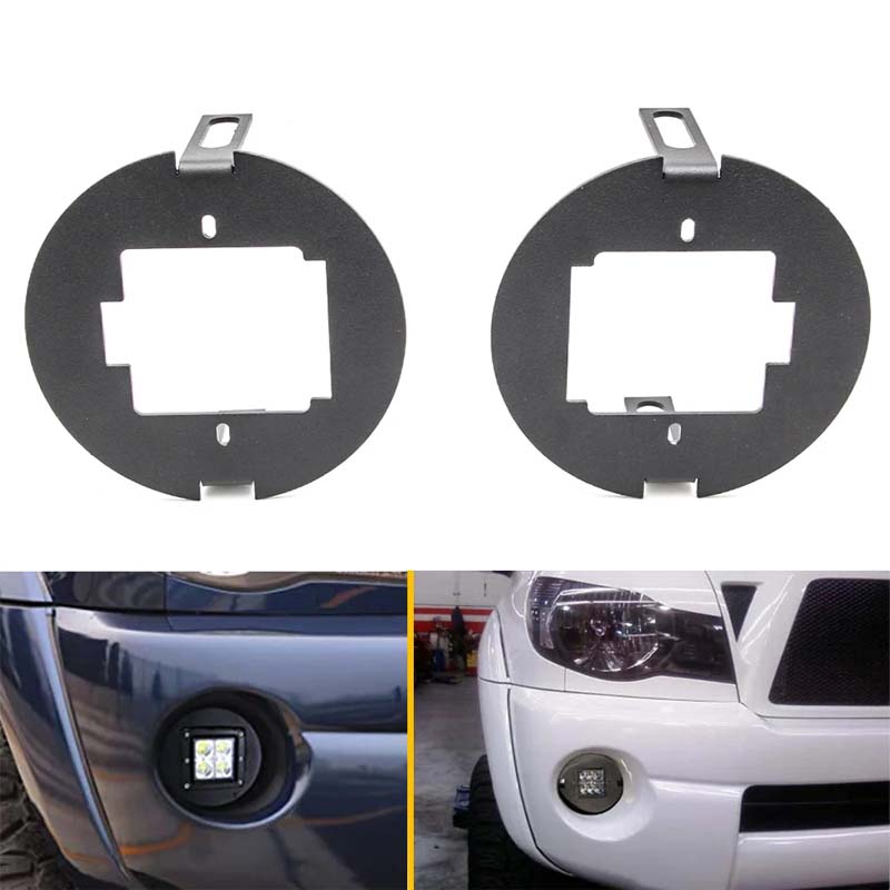 Front Hidden Bumper LED Fog Driving Lights Cube Light Pods Mount Brackets Compatible with 2007-2013 Toyota Tundra ＆ 2005-2011 Tacoma
