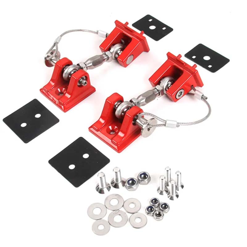 eep JK Hood Latches Catch Kit Compatible with Jeep Wrangler JK JKU 2007-2017 Red Exterior Accessories 2pcs (Vintage)