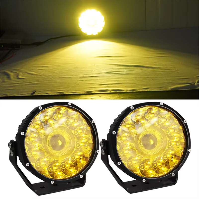 Hot selling 4X4 spotlight IP67 7 inch 10400LM off-road LED workbench running light strip LED front fog lamp headlight - yellow light