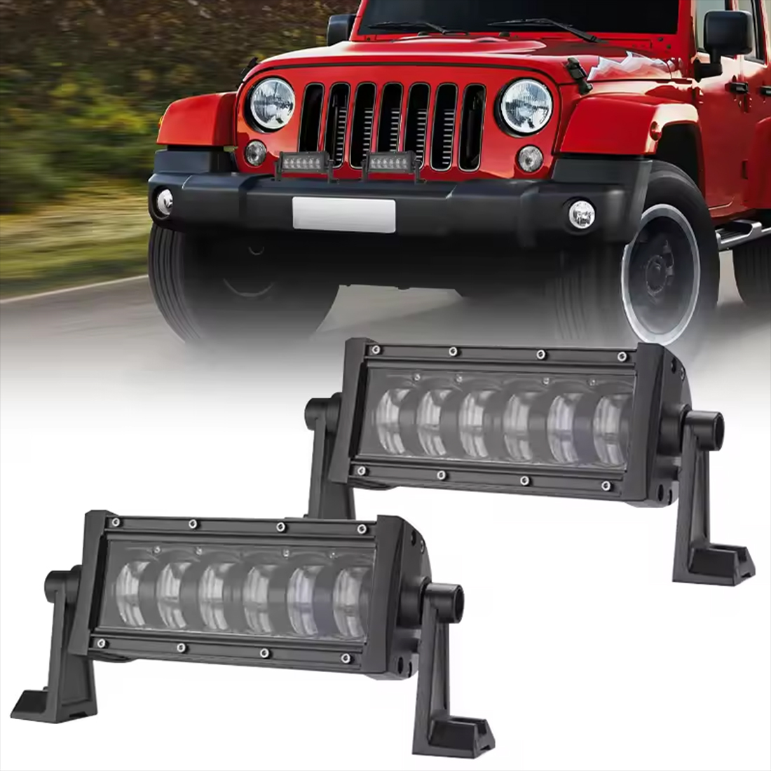 5D Lens Dual Color 8 Inch 48w-400w Led Light Bar Off Road Light For Jeep Trucks SUV ATV 4x4 light Trailer Motorcycle Car