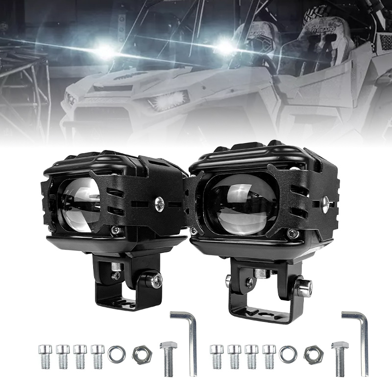 Hot Selling 12V to 80V White Yellow Dual Color LED Fog Light High Power Laser Spotlight for Motorcycle Driving Headlamp
