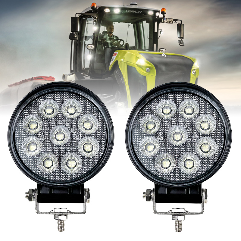 Circular thickened waterproof work light, headlight, LED fog light, running light, spotlight, car SUV off-road, Atv truck off-road