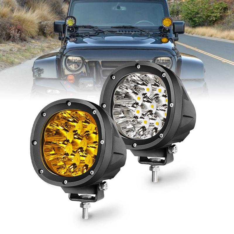 Universal White Yellow Led Work Light 4inch Off-Road 4x4 Bumper Truck Led Driving Light Auxiliary Lamp