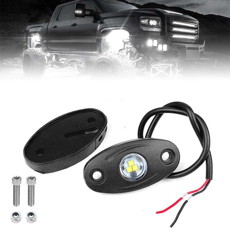 Professional Manufacturer 9W Pure White Rock Lights Underglow Light Led Rock Light for Car Truck Offroad SUV 4x4