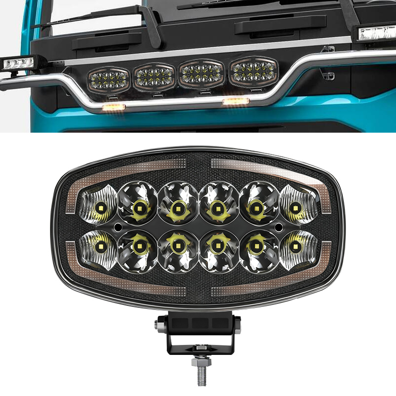 Top Roof Universal Led Headlight 10 Inch Oval Led Spot Lights Led Driving Lights for Offroad SUV 4X4 Car