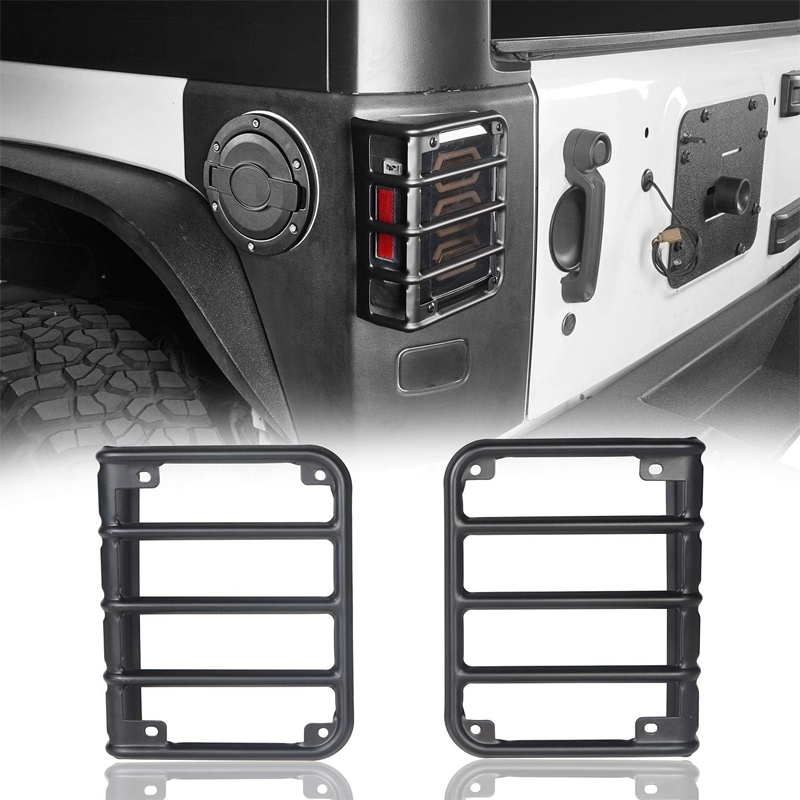 Best-selling Smoke Black Reverse Rear Lamp Guard cover Tail Light Guard Cover For Jeep Wrangler JK 2007-2018