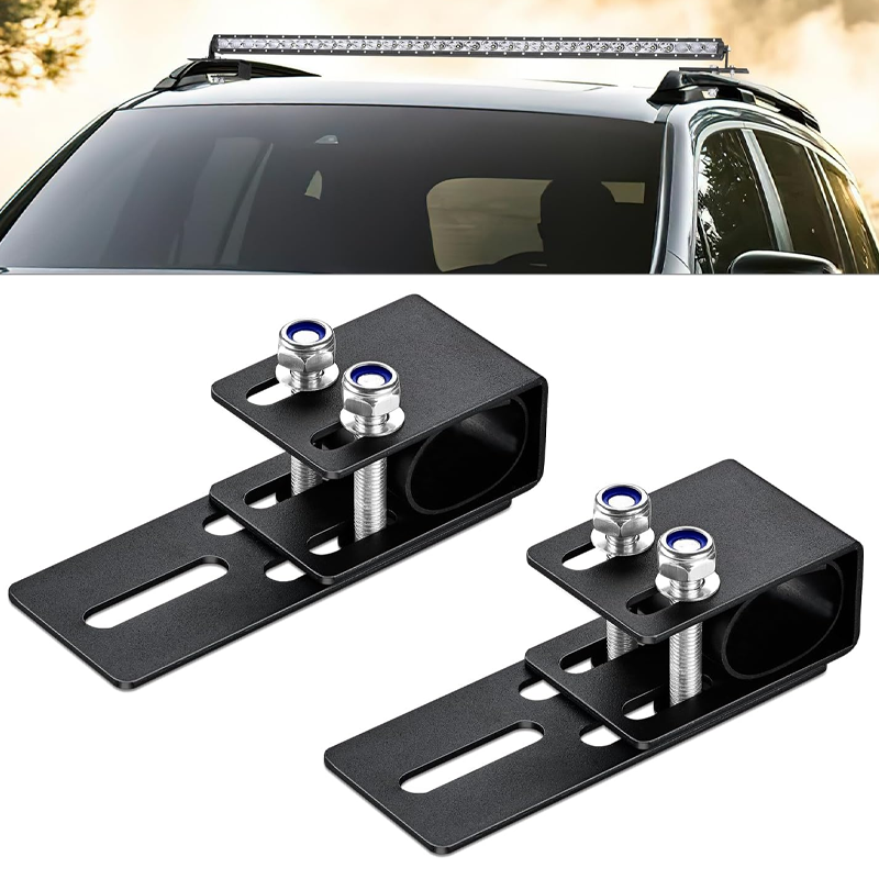 Willpower 2PCS Car Roof Rack Light Bracket Holder Bumper Mounting Kit for LED Work Light Bar