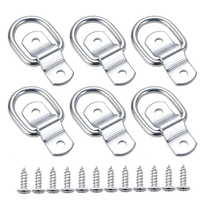 Wholesale 1/4 Ring Tie Down Anchor cargo ring D Rings with Mounting Bracket for Loads on Cars