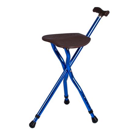 The crutch chair for the elderly and the crutch for the elderly are a three-legged multi-functional non-slip chair with a folding stool