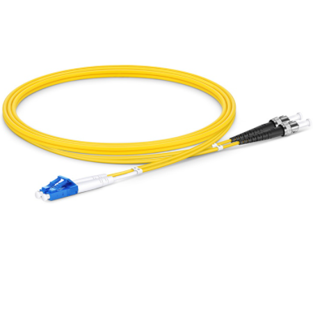 LC/UPC-ST/UPC双芯单模OS2光纤跳线-2.0mm PVC(OFNR)