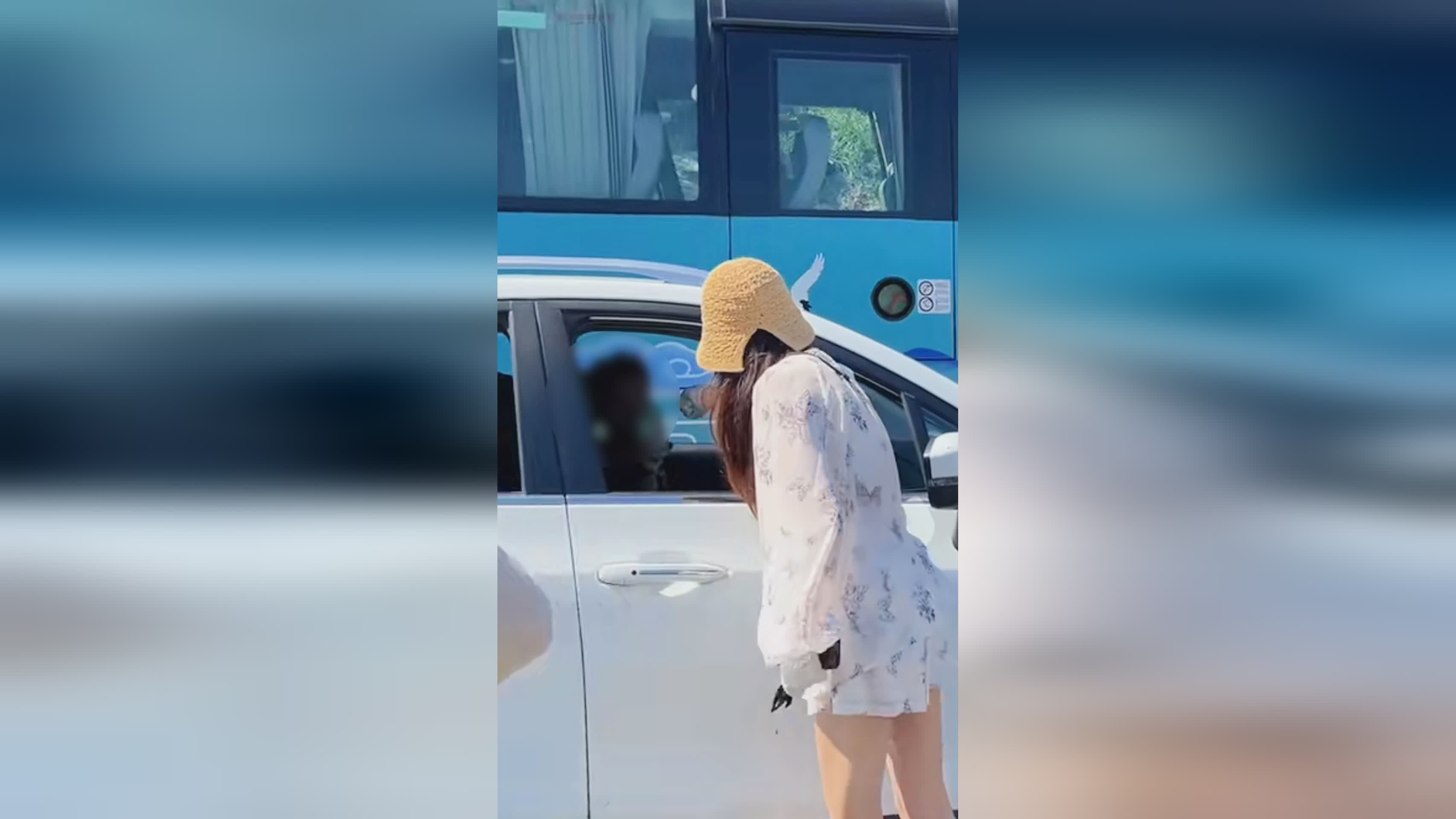青岛崂山女司机逆行肇事又施暴，引争议