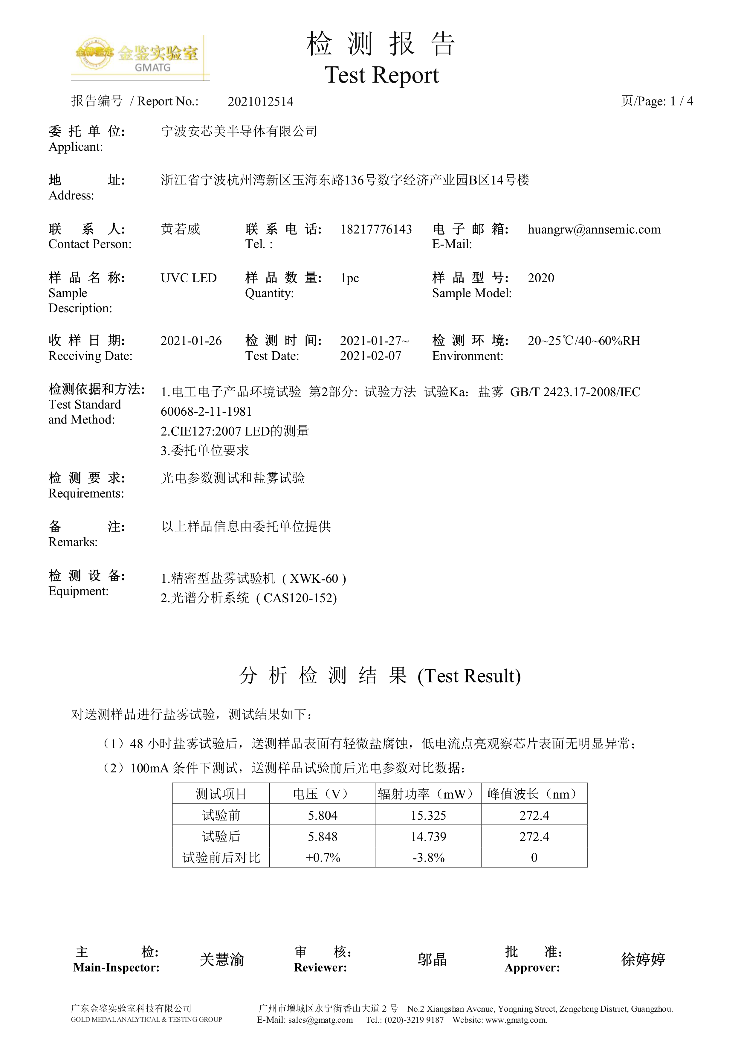 盐雾试验测试报告模板图片