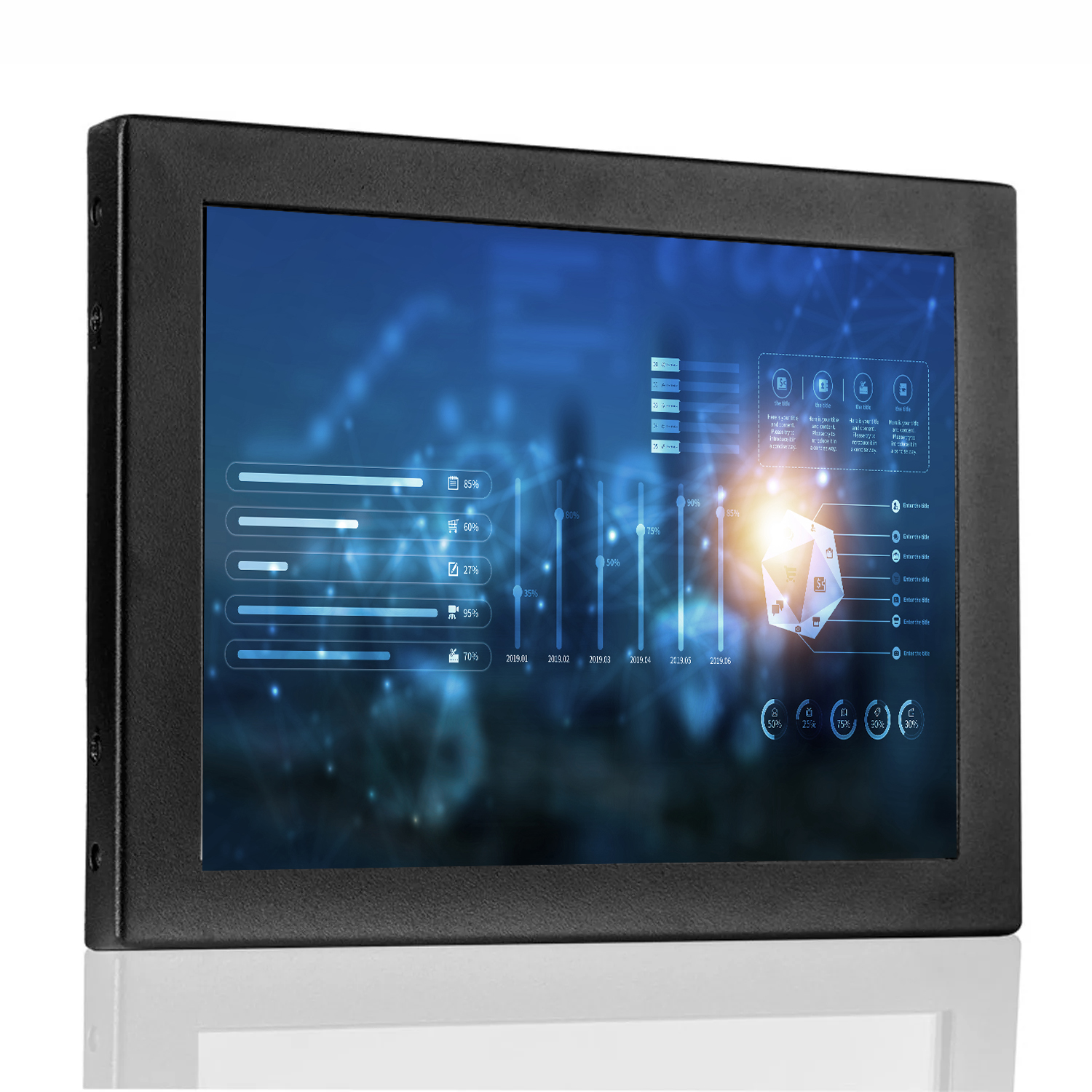 INDUSTRIAL PACP TOUCH MONITOR8'' OPEN FRAME KT-008-CW0S0M1