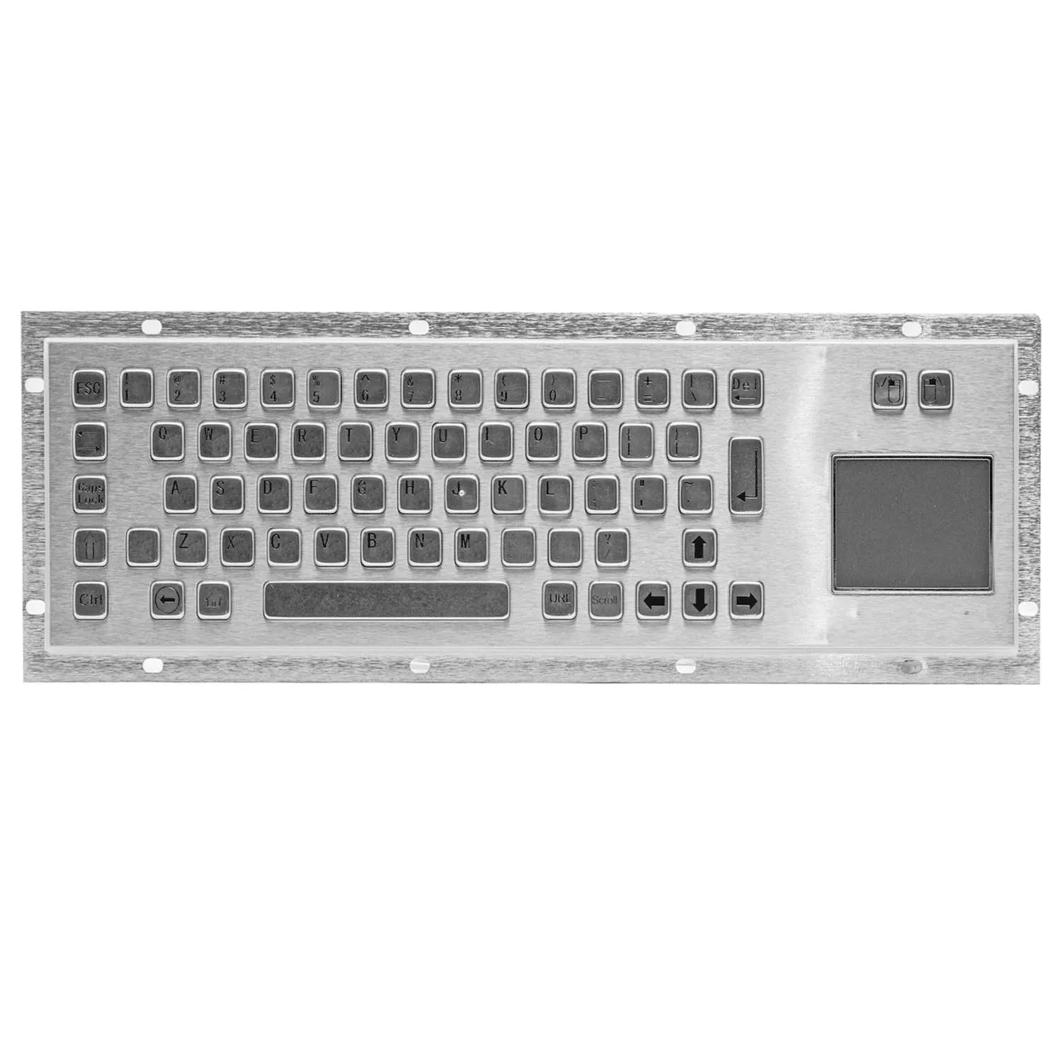 Rugged panel mount keyboard with touchpad KB-000-NW0S0P1