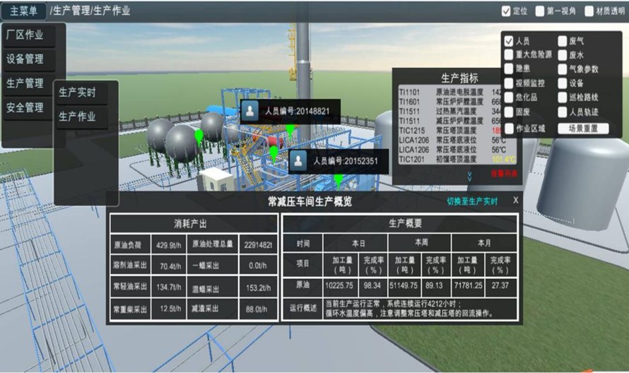 对生产工艺过程的数据管理，辅助生产管理人员实时掌握生产运行状态和趋势分析，及时响应生产事故灾害