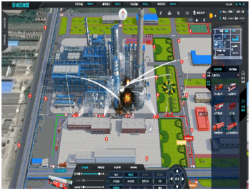       系统在推送预案的同时会匹配类似的典型事故案例。案例是基于典型事故三维场景形成的应急救援方案，可为实战应急指挥决策提供依据。