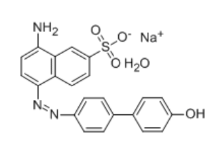 8-AMINO-5-(4'-HYDROXYBIPHENYL-4-YLAZO)NAPHTHALENE-2-SULFONATE SODIUM, MONOHYDRATE