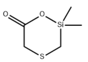 1-Oxa-4-thia-2-silacyclohexan-6-one, 2,2-dimethyl-