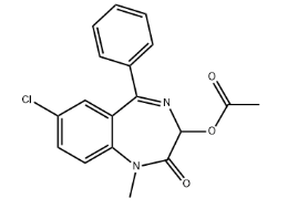 7-chloro-1,3-dihydro-1-methyl-5-phenyl-2-oxo-2H-1,4-benzodiazepin-3-yl acetate