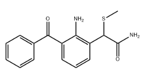 2-Amino-3-benzoyl-alpha-(methylthio)benzeneacetamide