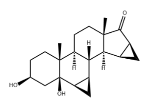 3b,5-Dihydroxy-6b,7b:15b,16b-dimethylene-5b-androstan-17-one