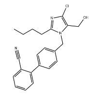 4’-[(2-butyl-4-chloro-5-hydroxymethyl)-1H-imidazol-1-yl)methyl]-[1,1’-Biphenyl]-2-carbonitrile