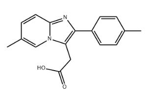 6-Methyl-2-(4-methylphenyl)imidazol[1,2-a]-pyridine-3-acetic acid