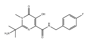 2-(1-AMINO-1-METHYLETHYL)-N-(4-FLUOROBENZYL)-5-HYDROXY-1-METHYL-6-OXO-1,6-DIHYDROPYRIMIDINE-4-CARBOXAMIDE