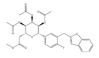 D-Glucitol, 1,5-anhydro-1-C-[3-(benzo[b]thien-2-ylMethyl)-4-fluorophenyl]-, 2,3,4,6-tetraacetate, (1S)-